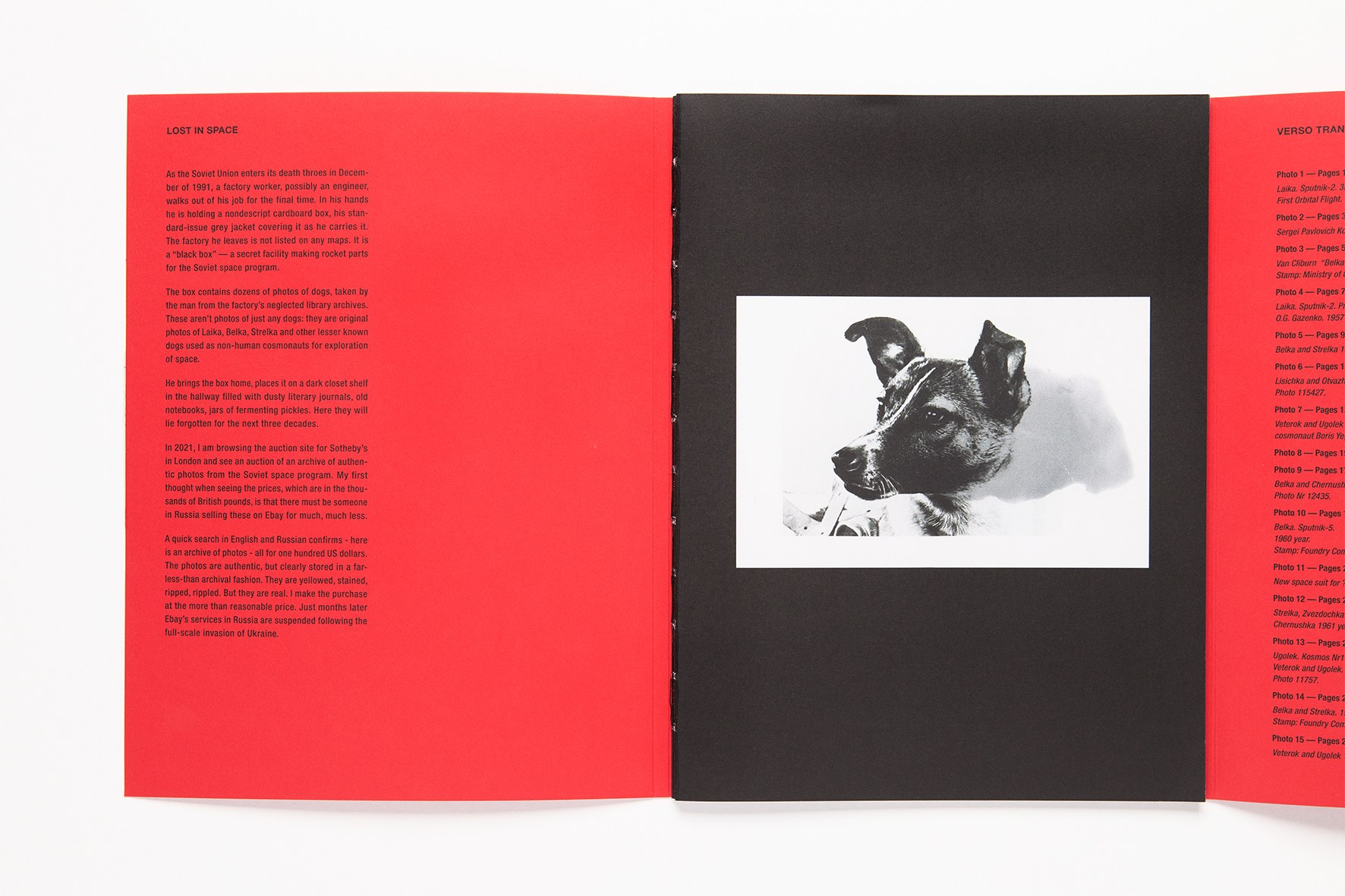 Lost in Space, artist book documentation